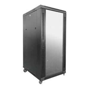 Armário rack para qualquer equipamento de rede - Capacidade para instalar dispositivos de até 27U - Fundo de 800 mm especial para chassis profundos - Suporta cargas muito pesadas de até 800 kg - Com ventilação integrada e passa-cabos organizados - É entre