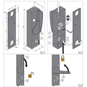 ASR2 - Key -protected distance unlock puller. With 5 m metal cord