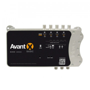 Avant x Basic mit Anti-Let-Filter: programmierbarer Verstärker mit digitalem Filter 5E/1S "F", 2 Selektierbare Modi: FM-4x (VHF/UHF) oder FM-DAB-3xUHF G 29-75 oder 29-72-75DB gegenüber 122-122-19-1222DBµv
