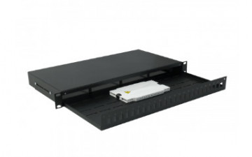 Bandeja a Rack 19" 2U, Hasta 48 conectores SC Simplex ou LC Dúplex (Profundidad 236mm)