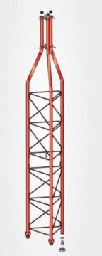 Bastardo Superior Torre 450 GQ+Rojo 3m (Ømáx mástil 62mm)