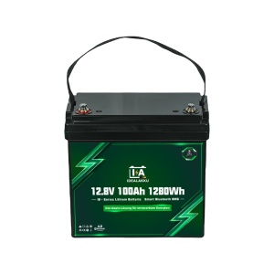 Bateria LiFePO4 Idealakku Série IB 12 V 100 Ah Mini com Smart-BMS e Bluetooth