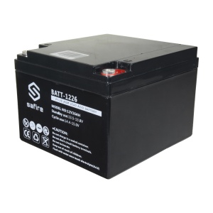 Batterie rechargeable - AGM Acid Technology - 12 V Tension - Capacité 26 Ah - 182 x 166 x 126 mm / 8400 g - Pour une sauvegarde ou une utilisation directe