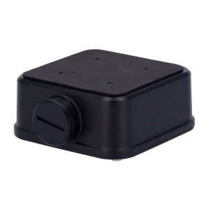 Boîte de connexion - pour les chambres à balles - apte pour une utilisation extérieure - Installation du plafond ou mur - Couleur noire - Câble passeur
