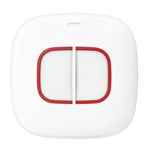Botão de pânico duplo - Grau 2 - Sem fios 868 MHz Tri-X - Indicador LED azul por alarme - Alimentação 1 pilha CR2450 3.0 V - Proteção IP66 - Compatível com o alarme sem fios da Hikvision