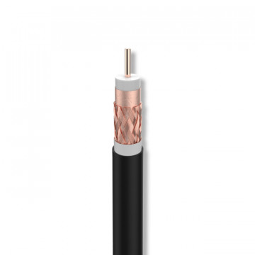 Cable Coaxial T-100plus LSFH ITED DCA Clase A 16RtC Ø 1,13/4,8/6,6mm Negro