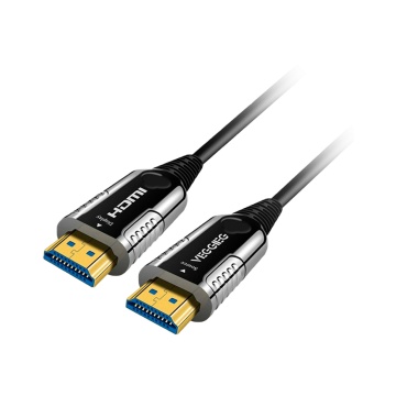 Câble HDMI HDMI optique - Connecteurs HDMI Tapez un mâle - 4K @ 60 Hz Prise en charge - 100 m - Le câble n'est pas réversible - couleur noire