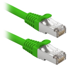 Cabo de ligação F/UTP - Ethernet - Conectores RJ45 - Categoria 6 - 30 m - Cor verde