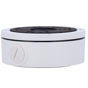 Caixa de derivação Easy-P - Para câmaras bullet e de turret - Apto para uso exterior IP66 - Instalação em tecto ou parede - 54 (Al) x 138 (Ø) mm - Passador de cabos