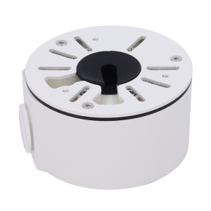 Caja de conexiones - Para cámaras Bullet, Domo y Turret - Para cámaras con la salida de cable descentrada - Instalación en techo o pared - Color blanco | 100 Ø × 54.5 (Fo) mm