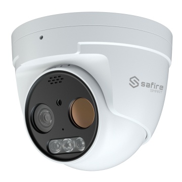 Cámara Térmico Inteligente Cártido de Torre Par IP - Sensor térmico 256x192 Vox | Lente 7 mm - Sensor óptico 1/2.7” 5 MPX | Lente 8 mm - Sensibilidad térmico ≤ 50mK - IA basado na clasificación humano e de vehículos - Tasa de medición do tiempo -20~150ºC