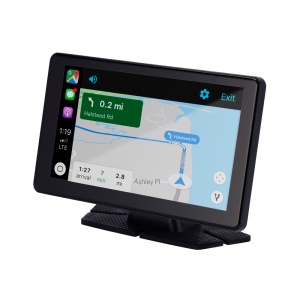 CarPlay 7" tátil - Câmara 4K e câmara adicional 1080P - Compatível com Android e iOS - Gravação em cartão microSD compatível - Saídas de áudio através do altifalante integrado BLE, FM - Acelerómetro integrado de 3 eixos