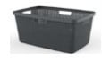 Cesta de Yute 46 L Gris Oscuro