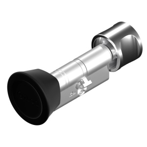 Cilindro inteligente S50 com leitor longo - Abertura com TAG NFC ou APP móvel - Sem necessidade de bateria (alimentado por NFC) - Dimensões 30 (interior) x 30 (exterior) mm - Comprimento ajustável com ILOQ-S50-EXTENSION-x - Exterior IP65 | Maçaneta interi