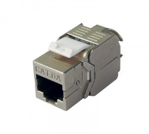 Conector Par de Cobre RJ45 FTP Cat 6A - Fêmea. Montagem Easy Grip, Caixa de plástico