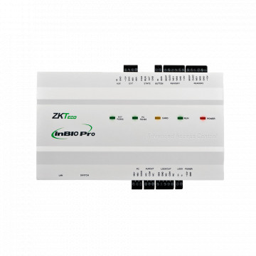Contrôleur d'accès multi-identification - Facial, empreinte digitale, carte, QR dynamique ou broche - Communication TCP / IP - 2 lecteurs par Wiegand | 2 lecteurs par OSDP - Sortie de relais vers 1 port - ZKBIOCV 5 PORTS LOGICIEL