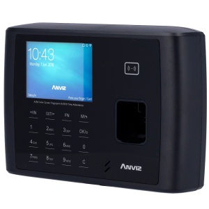Controlo de presença - Impressão digital, cartão EM/MF e PIN - 3.000 utilizadores | 100.000 registos - TCP/IP, Wi-Fi, Bluetooth, USB e RS485 - 3.5" TFT | Saída de relé para sirene - CrossChex Standard / Cloud / Mobile