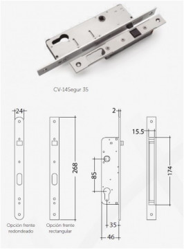 CV -14 SECUR35 - Safety Trinme, Closure with 12V AC/DC Storage Stainless Golmar