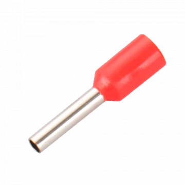 Dectress creux - Pour les câbles électriques - Cross-Sectional Section du 1 mm² / AWG 18 - Couleur rouge - 200 unités