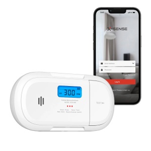 Detector de CO autónomo X-Sense - Comunicação WiFi 2.4GHz - Ligação através da APP - Duração da bateria 1 ano (substituível) - Luz indicadora e alarme sonoro 85 dB a 3m - Certificado EN 50291