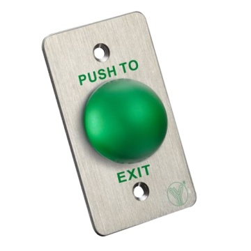 Door Liberation Button - Semi -Sphere Type - Tested 500,000 Uses - No/NC/com | Embedded or Surface Mounting - Dimensions 86 (A) x 50 (L) x 40 (P) mm - Stainless steel finish