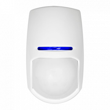 DOUBLE TECHNOLOGY PIR DETECTOR - Apt for use in interior - 1 PIR INFRAVERCES, 1 MICROONGS - WARE - Detection Range 15 m - Certificate Grade 2