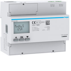 ECA310D - Mesure centrale 3F 125A 6M AGREDIO MID HAGER EAN: 3250612231270