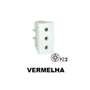 EFAPEL - 45423SVM TOMADA ITALIANA 10A C/OBTUR 1 MÓD VERMELHA - 5603011612610