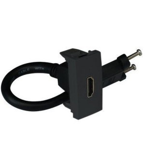 EFAPEL - 45435SPM HDMI -Stecker mit Anschluss - 1 Black Mód Mate - 5603011619824