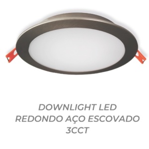 ESL8324CCT - 100100200121 - RUNDES LED-DOWNLIGHT 24W 3CCT GEBÜRSTETER STAHL