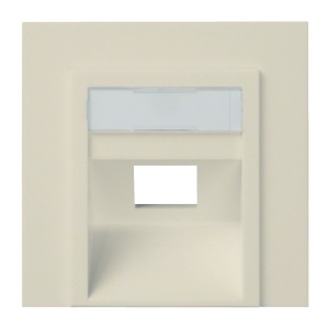 Espelho RJ45 Cat.6a simples, creme NOVO