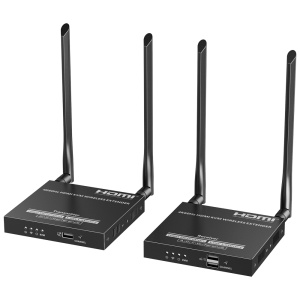 Extensor KVM sem fios - Alcance 50 m - Resolução 4K - Permite ligações 1:M - HDMI Loop out