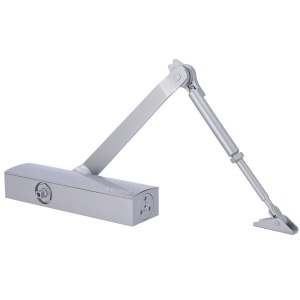 Fecho de porta de braço articulado - Montagem à superfície e instalação reversível - Abertura com força reduzida - Portas entre 40~80 kg e 850~1100 mm - Velocidade ajustável | Ajuste preciso da força - Apto para todos os tipos de portas