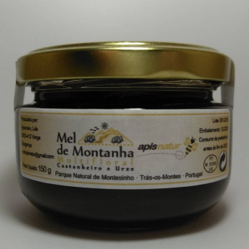 Glas Berghonig 150 g Naturpark Montesinho Castanheiro (Vorherrschaft) und Heidekraut
