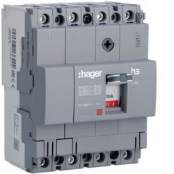 HDA021L - Disjuntor x160 TM 4P-4D 20A 18kA HAGER EAN:3250613136444