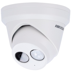 Hikvision – Turret-IP-Kamera aus der PRO-Reihe – 6 Megapixel Auflösung (3200 x 1800) – 2,8 mm Objektiv | Integriertes Mikrofon | PoE – IR-Reichweite 30 m | Bewegungserkennung 2.0 - AcuSense | Gesichtserkennung