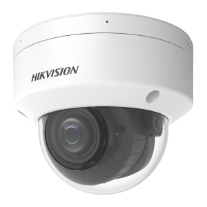Hikvision câmara Dome IP gama PRO - Resolução 8 Megapixel (3840x2160) - Lente varifocal motorizada 2.8~12 mm - Luz híbrida alcance 30 m | Luz flash branca - MicroSD | IP67, IK10 | Face Detection - AcuSense | MD 2.0 | Alarmes | Áudio | Mic | PoE+