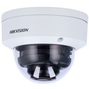 Hikvision - Cámara domo IP Serie PRO - Resolución de 8 MPx | Tecnología DarkFighter - Lente de 2,8~12 mm | PoE | Alarmas | Audio - Alcance IR de 40 m | Detección de movimiento 2.0 - AcuSense | Reconocimiento facial | IP67, IK10