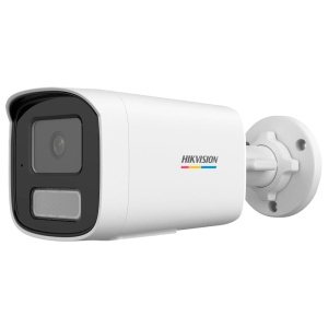Hikvision câmara IP Bullet gama VALUE ColorVu3.0 - Resolução 4 MPx | PoE IEEE802.3af - ColorVu3.0: imagem a cores HIKAI-ISP F1.0 1/1.8" - 4 mm | Microfone | Luz híbrida até 50m - Detecção de movimento 3.0 - IP67