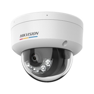 Hikvision câmara IP Dome gama VALUE ColorVu3.0 - Resolução 4 MPx | PoE IEEE802.3af - ColorVu3.0: imagem a cores HIKAI-ISP F1.0 1/1.8" - 4 mm | Microfone | Luz híbrida até 30m - Detecção de movimento 3.0 - IP67 | IK08