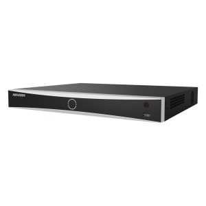 Hikvision grabador NVR 32 CH IP gama PRO - Resolución máxima 32Mpx - Ancho de banda 384 Mbps - Alarmas | AcuSense | Reconocimiento facial - Admite 2 discos duros | Audio - AcuSeek, búsqueda basada en texto hasta en 16CH