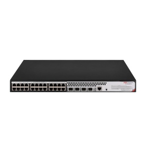 Hikvision Switch Gerenciável L3 - 24 Portas PoE+ Gigabit + 4 Uplinks SFP - Potência de 30W por porta / Máximo 370W - Roteamento estático e suporte duplo IPv4/IPv6 - Virtualização avançada e empilhamento (Stack) - Segurança robusta com ARP, IP Source Guard