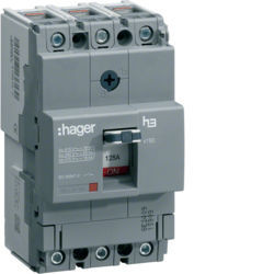 HNA063H - Disjuntor x160 TM 3P-3D 63A 40kA HAGER EAN:3250613130824