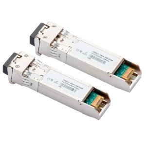Kit de módulos transceptores SFP+ - Padrão de velocidade Ethernet 10GBASE-LR - Conector de tipo LC Simplex BiDi integrado - Distância operacional até 10Km - Fibra monomodo para ligações de longo alcance - Velocidade de transmissão de dados até 10Gb/s