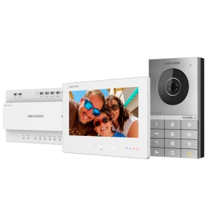 Kit de videoporteiro com dois relés - Tecnologia 2 Fios HD com WiFi - Placa e monitor | Permite 3 monitores mais - Firmware fácil de configurar sem rede - Leitor MF e teclado | Aplicação móvel com P2P - Montagem à superfície IP65, IK08