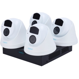 Kit de vigilance vidéo Uniarch - NVR 8CH POE - 4 Tourrelle IP67 - 2 MP Chambers | 2,8 mm | IV 30 m - Espace pour 1 disque dur - Compatible avec ONVIF