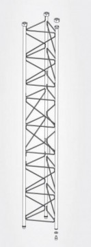 Lanço Intermédio Torre 450 Zinco+Branco 3m