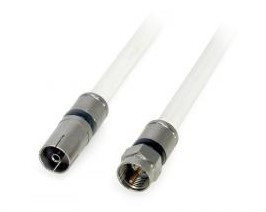 Látigo Coaxial "CEI" Masculino-Femenino compresión 1,5m Blanco (Beca B0)