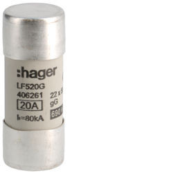 LF520g - Fuse 22x58 GG 20A 690V HAGER EAN: 3250614062612