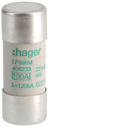 LF590m - Fuse 22x58 AM 100A 500V HAGER EAN: 3250614062339